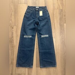 Women's Blue Distressed Jeans